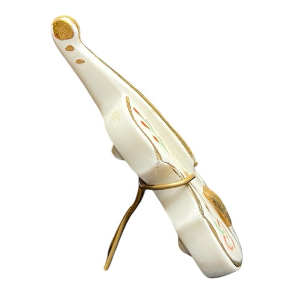 VTG LIMOGES FRANCE Porcelain Mini Cello Collectible Trinket - Picture 7 of 12